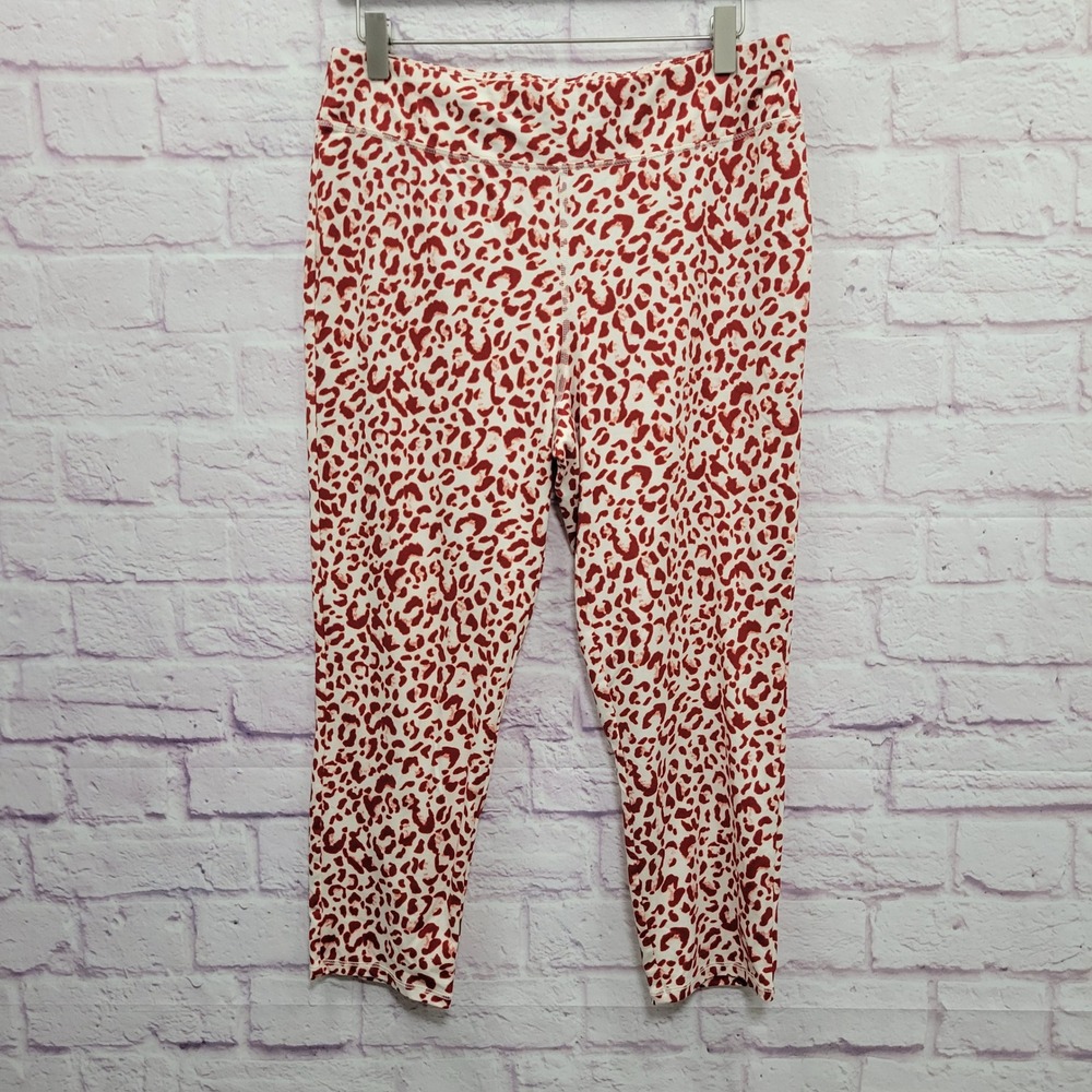 Wonderly Studio Animal Cheetah Crop Leggings‎ L Activewear Yoga Gym Girl Indie